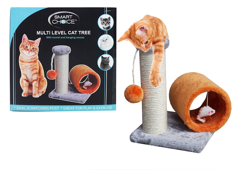 Cat Scratch Post with Tunnel